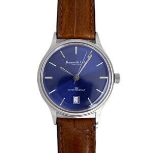 Kenneth Cole KC1079 Blue Sunburst Dial Men's Wrist Watch 36mm